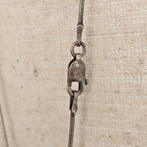 Turquoise Cross Pendant Necklace with Silver Chain - Picture 5 of 5